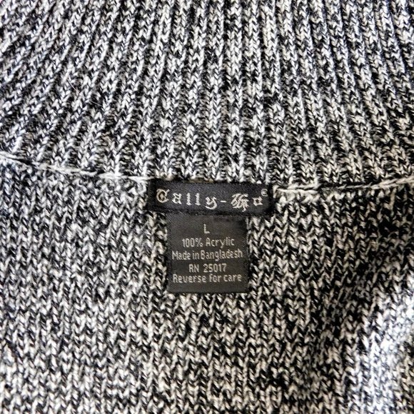 Vintage Tally HO Grey Heather Full Zip Cardigan - Picture 11 of 12